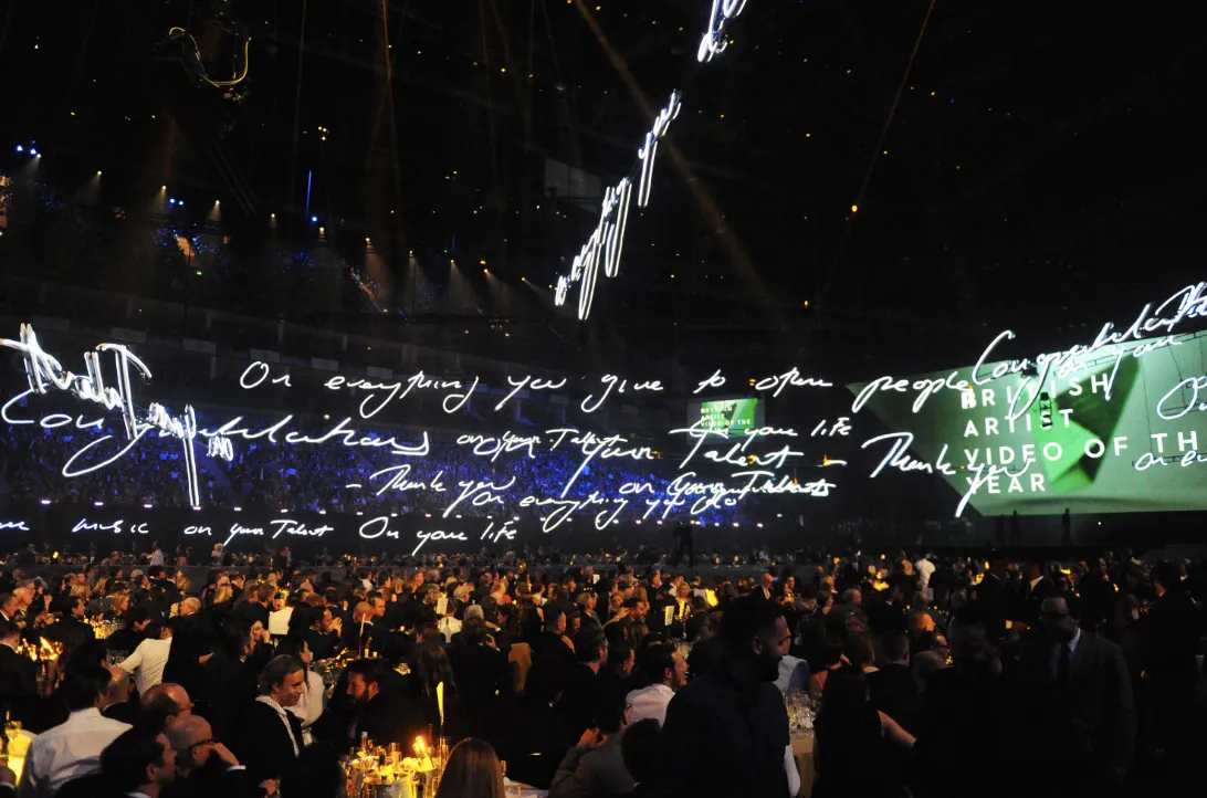 The Brit Awards, Live Social Voting, footage