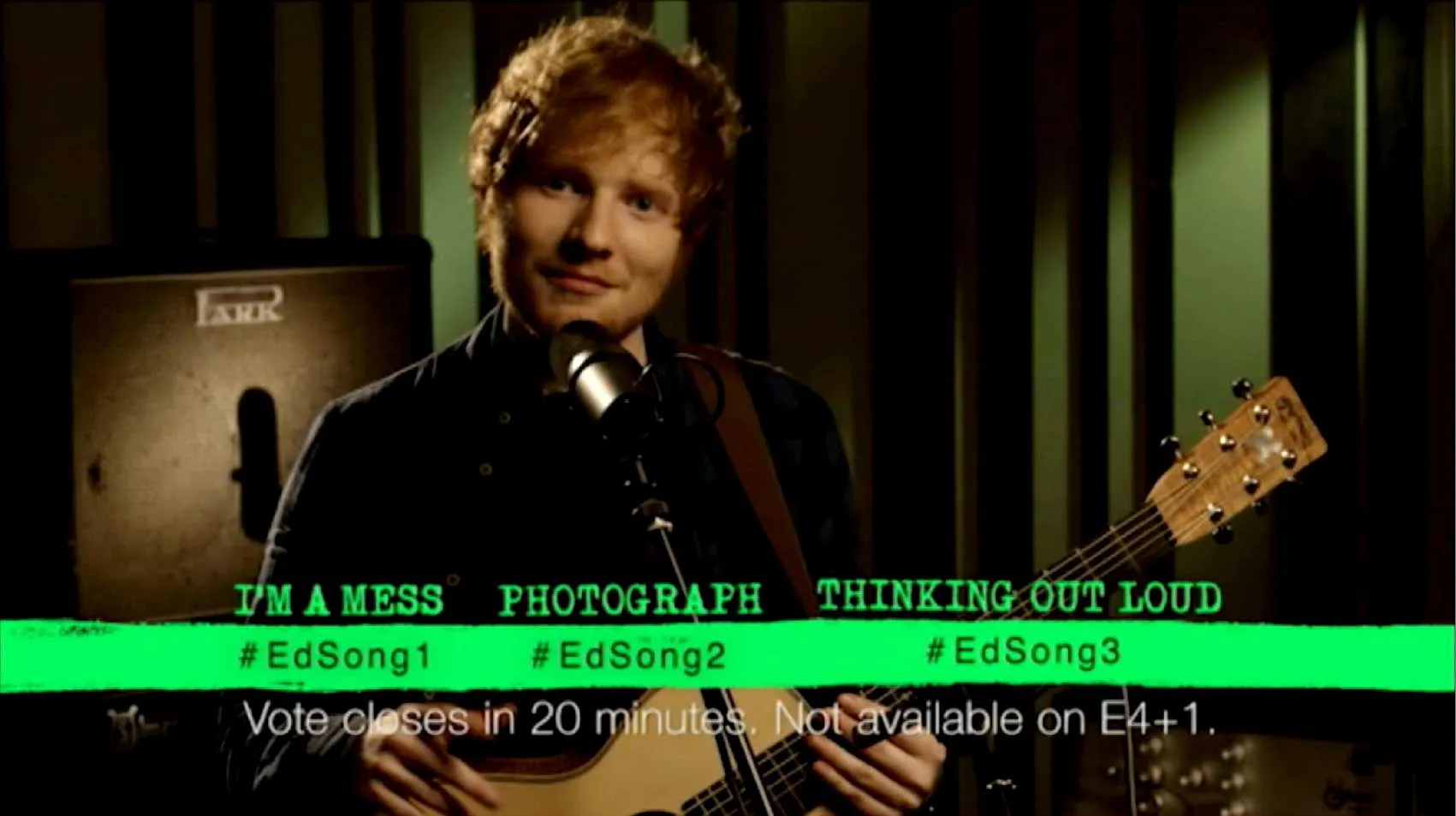 Ed Sheeran, Live Dynamic Broadcast Advertising, footage